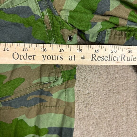 J. Crew Boyfriend Fatigue Jacket Womens Size XS Green Camo Button Full Zip Field - Picture 7 of 11